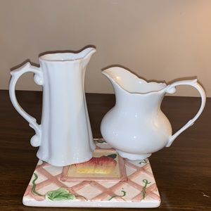 I. GODINGER & CO. CREAMER/ MILK  SMALL 2 piece FINE BONE CHINA